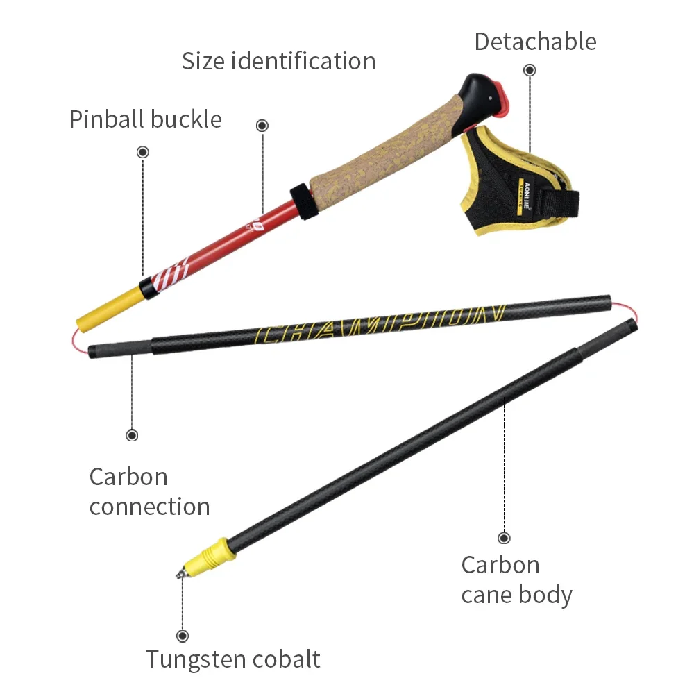 2 Pcs AONIJIE E4212 Folding Ca - đánh giá và giá Trekking Pole Carbon