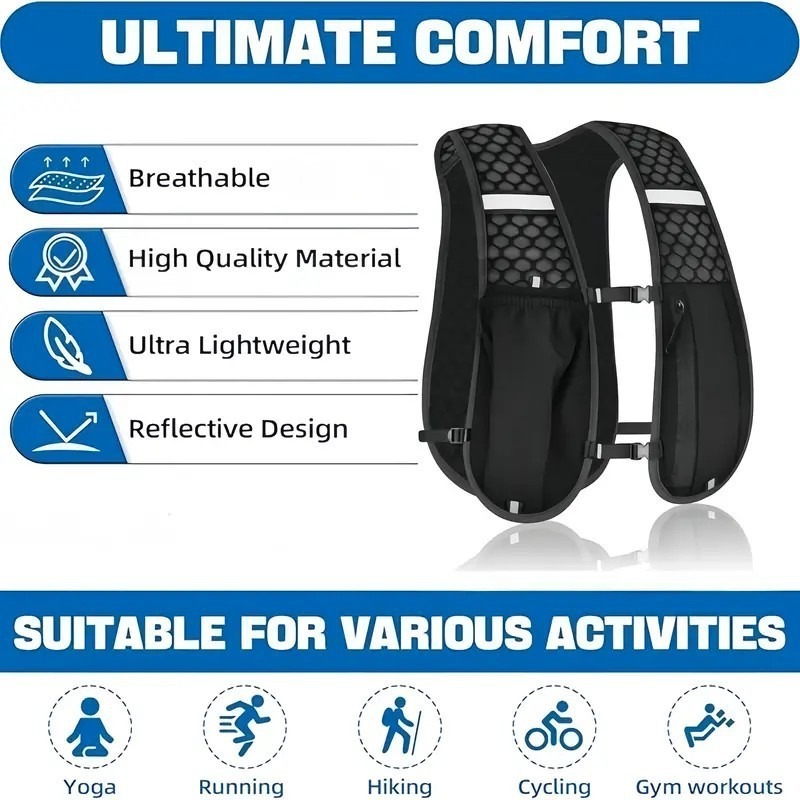 1-4PCS Outdoor Lightweight Hik - đánh giá và giá Hydration Vest